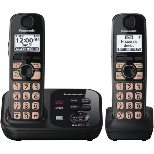 Panasonic  DECT 6.0 1.90 GHz Cordless Phone - Black