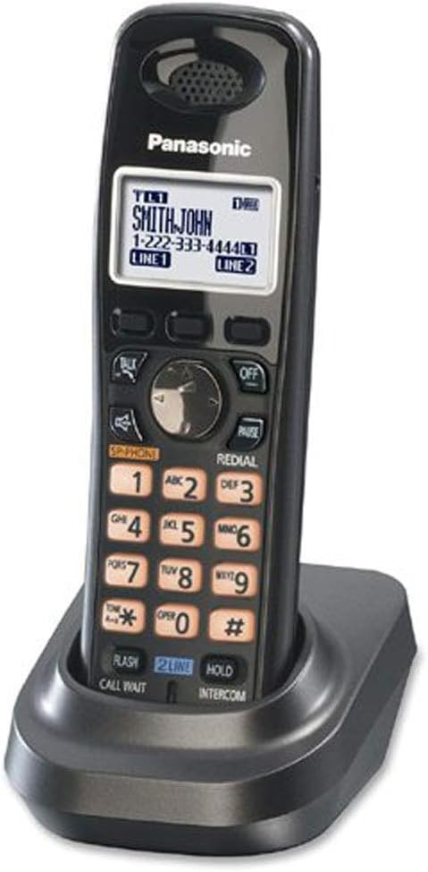 Panasonic KX-TGA939T 2 Line 1.9GHz DECT 6.0 Technology Backlit LCD Display Speakerphone 3-Way Conferencing Additional Digital Cordless Handset