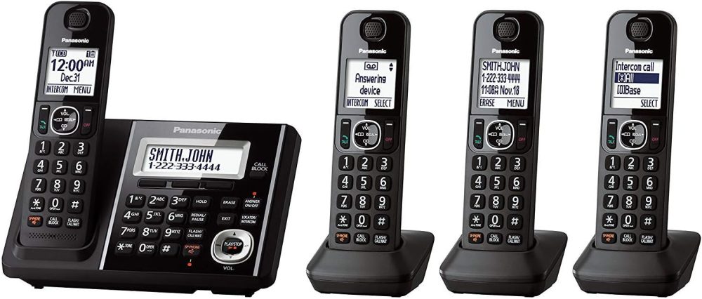 Panasonic KX-TGF344B Dect 6.0 Expandable Digital Cordless Phone System (4 Handsets)