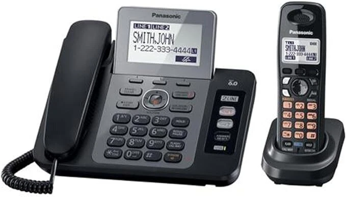 Panasonic KX-TG9471B DECT 6.0 Digital 2-Line Corded/Cordless Phone System With Digital Answering