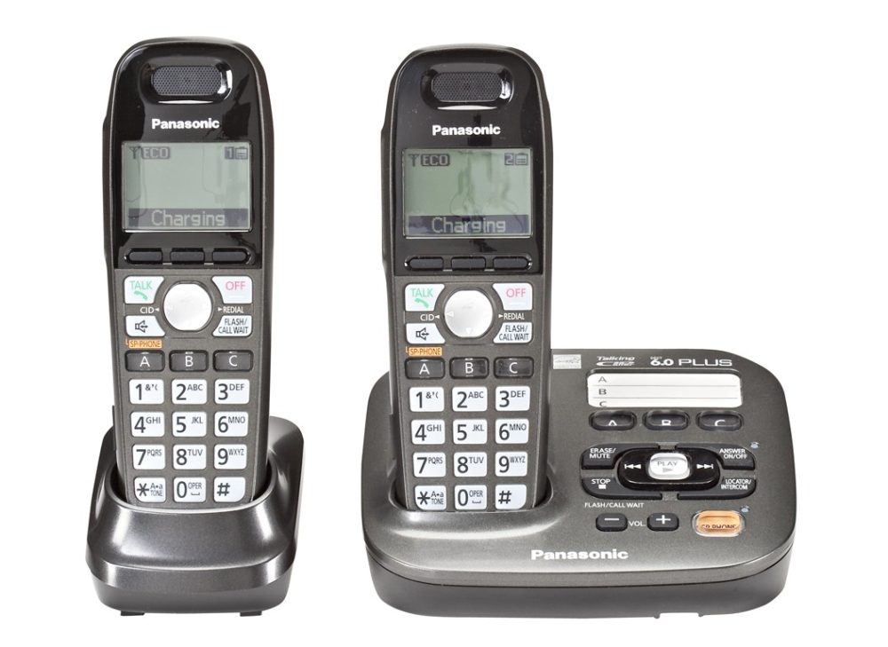 Panasonic KX-TG6592T Expandable cordless phone system with answering machine 2-handsets