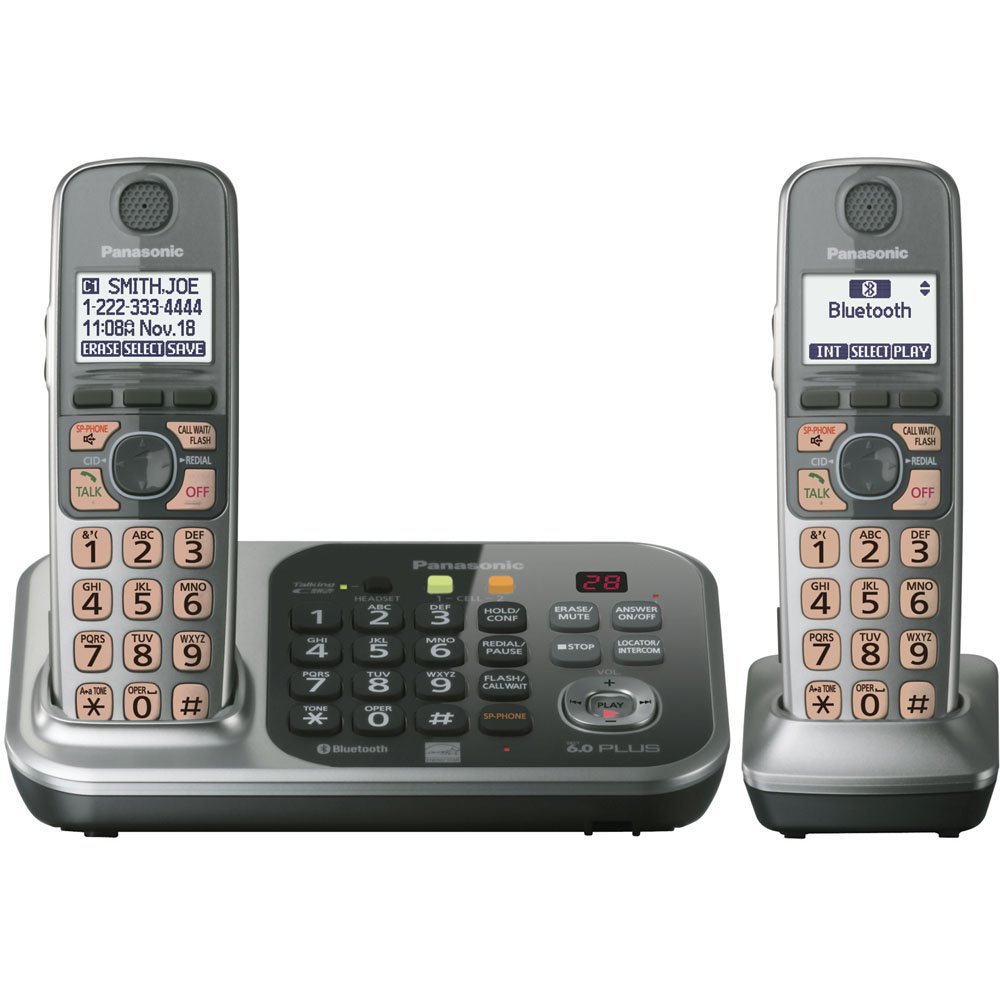 Panasonic KX-TG7742 Dect 6.0 Plus Link to Cell Phone System Call Bloc, Clarity Booster
