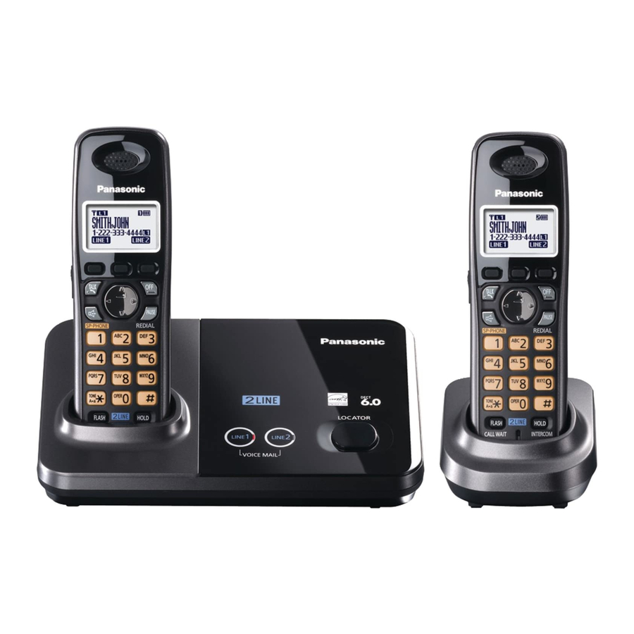 Panasonic KX-TG9322T 2-Line Cordless Phone, Business, Office  2-Handsets KX-TGA939T(renewed)