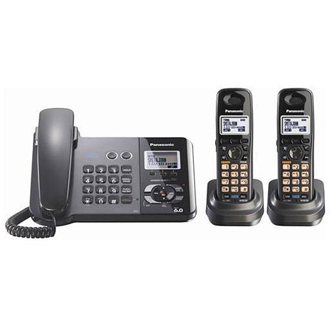 Panasonic KX-TG9392T - Corded/cordless -Caller ID - DECT 6.0 - 3-way call capability - 2-line operation  2 cordless handsets for Office Small Business