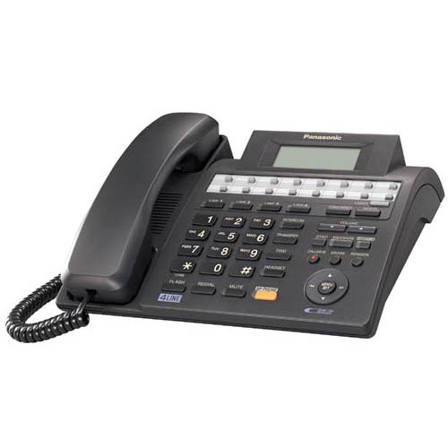 Panasonic KX-TS4300B 4-Line Integrated Corded Phone System Expandable up to 16 Stations with Speakerphone, Black
