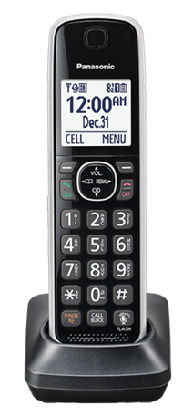 Panasonic KX-TGFA61B Additional Digital DECT 6.0 Cordless Handset for KX-TG885SK and KX-TGF670 Series
