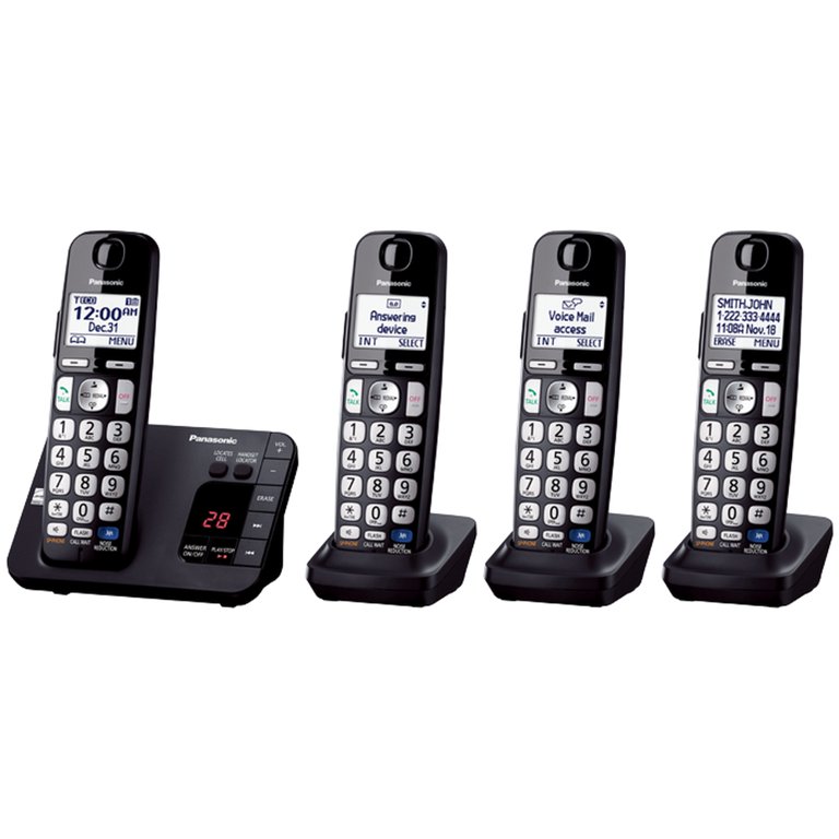 Panasonic KX-TGE234B Expandable Digital Cordless Answering System 4 Handsets